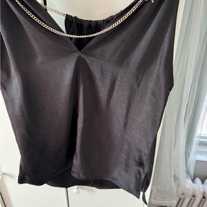 ALC | Gold Chain Satin Top | Size 2